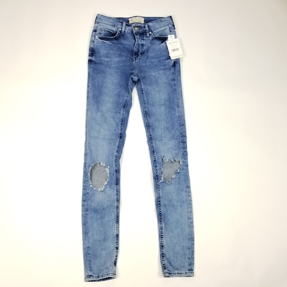 Free People Busted Knee Skinny Jeans Size 25